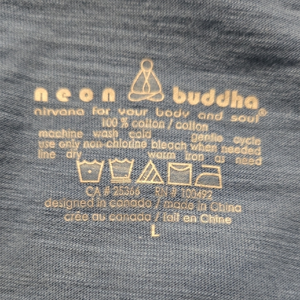 Neon Buddha Gray Cotton Top - Picture 2 of 12